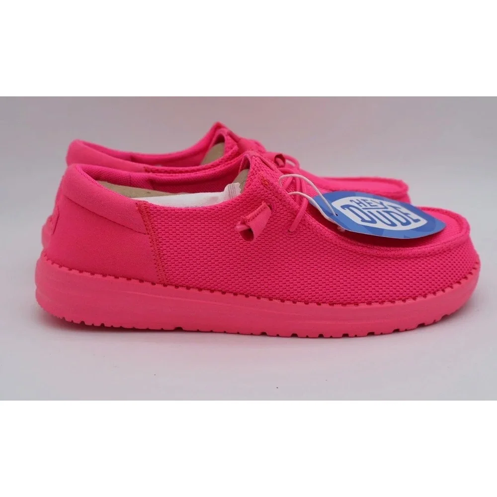 Hey Dude Wendy Funk Mono Women Size 9 Electric Pink New Wide Lightweight Comfort - Picture 3 of 8